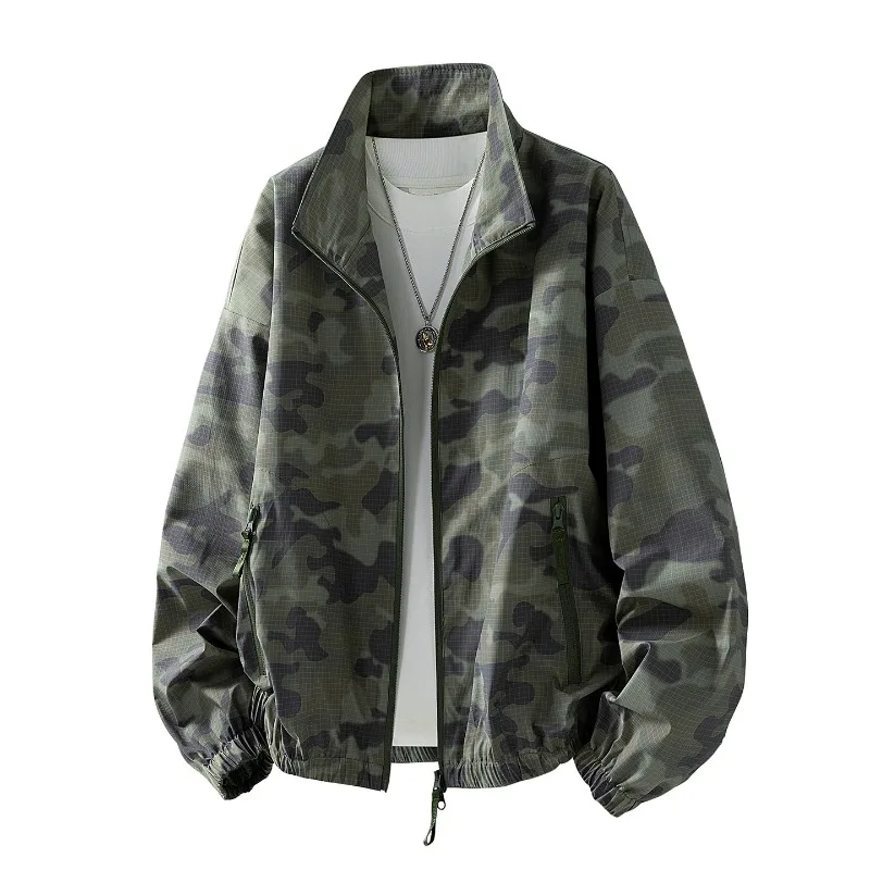 Men's autumn and winter jacket men's outdoor wind mountain tooling jacket top American camouflage cardigan cover