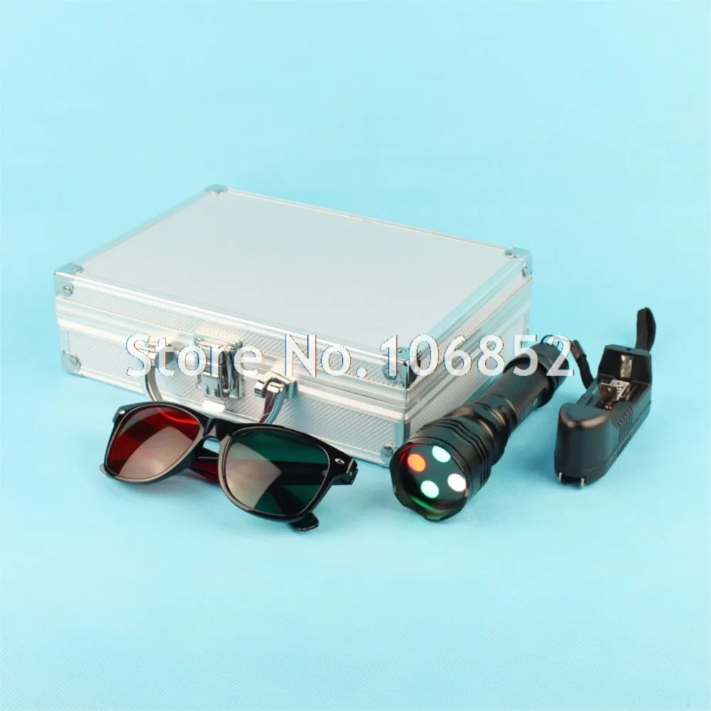 Caja de aluminio para gafas oftálmicas Worth 4 Point Test Red Green