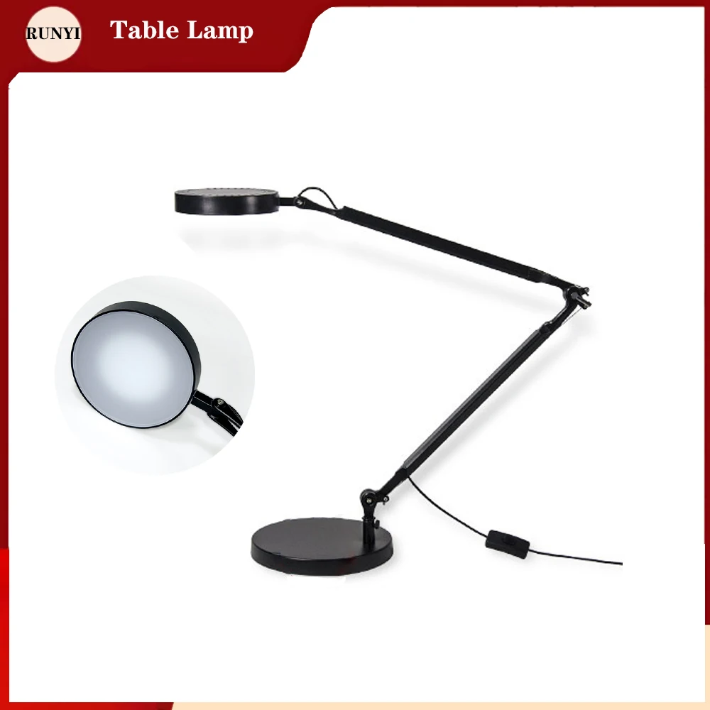 

Aluminum Alloy Table Lamp Folding Arm Desk Lamp Pedestal Clip Type Dual-use Led12w Study Office Work Hotel Decoration Light