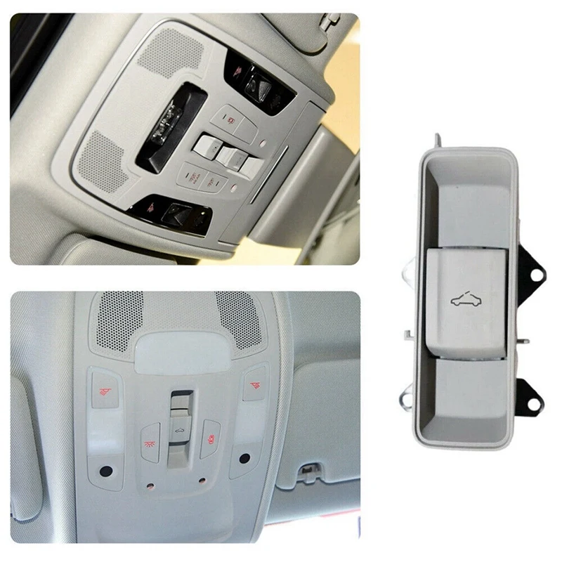 Gray Panoramic Sunroof Switch Button 4G0959613 For  S6 S7 RS7 A6 C7 A7 2012-2018 Overhead Sunroof Control Button