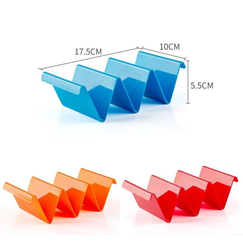 4PCS Taco Holder Mexican Pancake Rack Multicoloured Wavy Taco Holder Tortilla Tray Food Tray Rack Kitchen Baking Tools 6