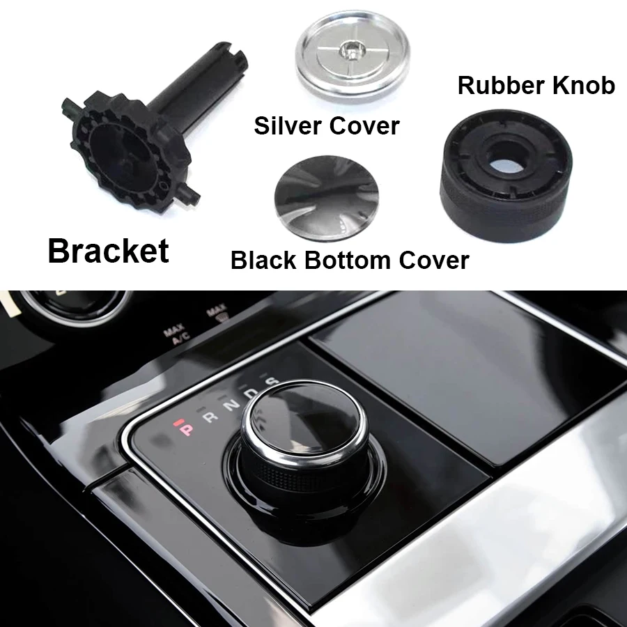 

1Pc Gear Lever Mechanism Bracket/Black Bottom Cover/Silver Cover/Rubber Knob LR093842/T2H11787 For Land Rove Range Rover Jaguar
