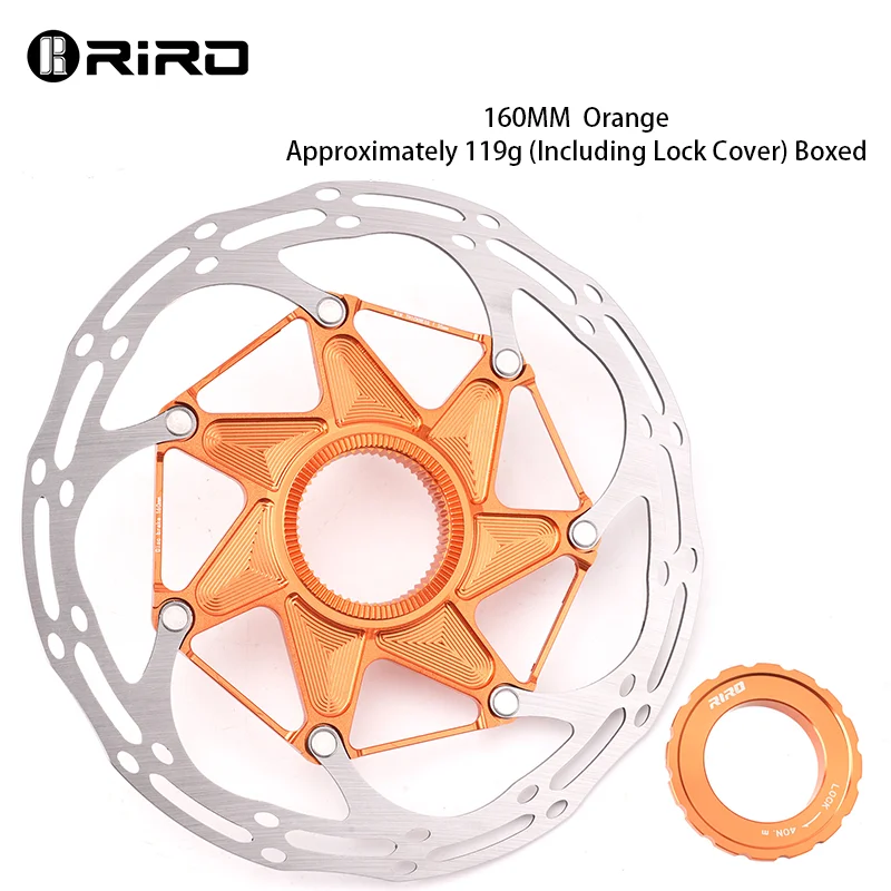 RIRO Fahrradscheiben Center Lock 140 mm 160 mm schwimmender Bremsscheibe Leichter, hochfester Wärmeableitungs-Scheiben-Fahrradbremsscheibe