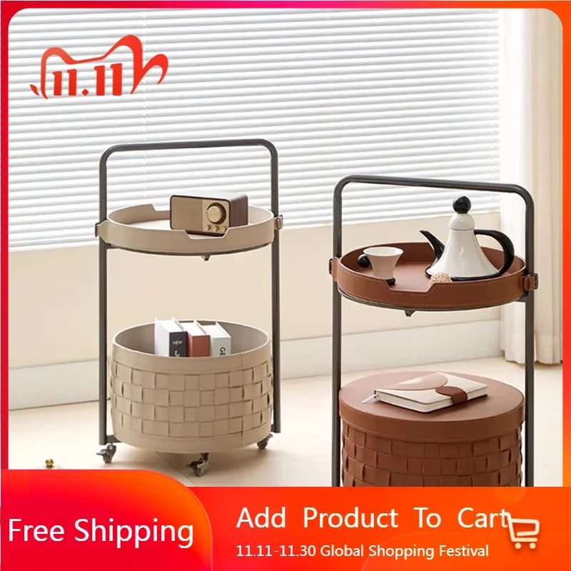 

Living Room Luxury Coffee Table Modern Designer Organizer Small Round Side Table Aesthetic Couchtisch Lounge Suite Furniture