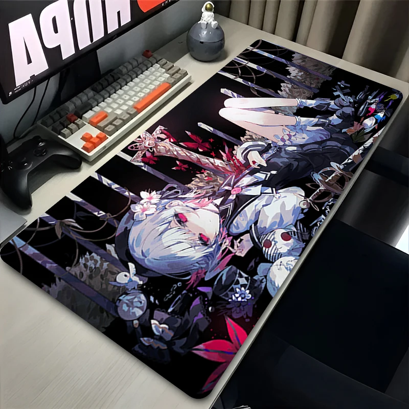 Alfombrilla de ratón para juegos Mahou Shoujo No Majo Saiban, alfombrilla para teclado de ordenador, chica mágica, prueba de bruja, portátil, alfombrilla de ratón trasera antideslizante de goma