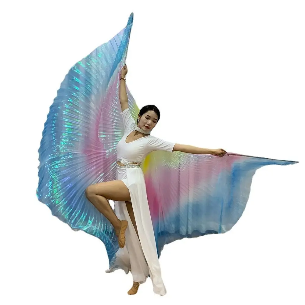 with Telescopic Sticks Belly Dance Accessories Props Multicolor Dance Party Belly Dance Wings Lightweight Dancing Accessories