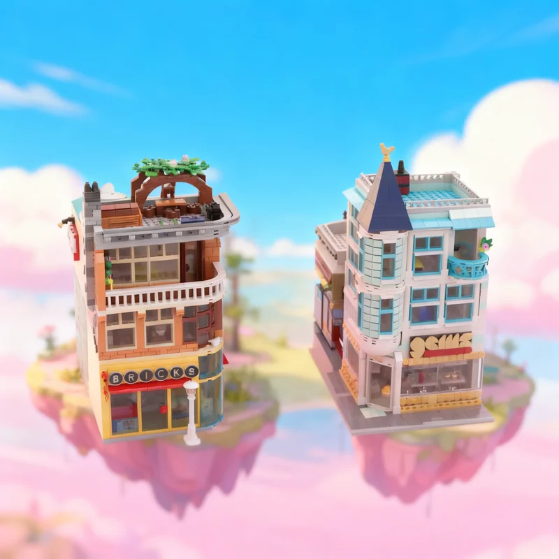 

4659 деталей MOC: Модель торгового квартала «Квадрант» — конструктор, игрушка, подарок, креативный коллекционный предмет для демонстрации, премиум-класс для взрослых