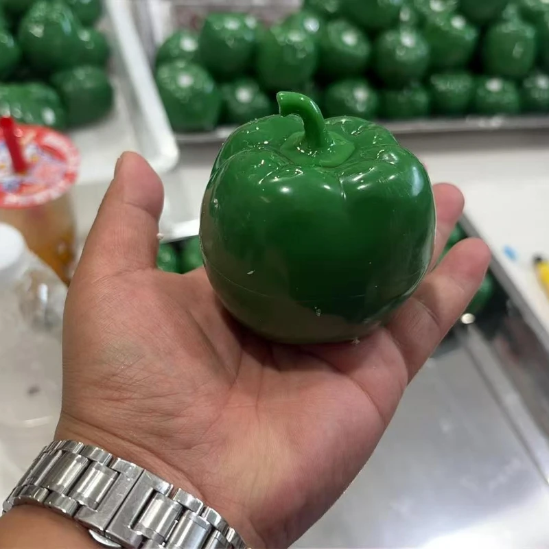 Handmade Ball Crunchy Colorful Bell Pepper Stress Ball Crunchy Squeeze Ball Squishy Toy Fidget Toy ASMR Sensory Anti Stress Toys