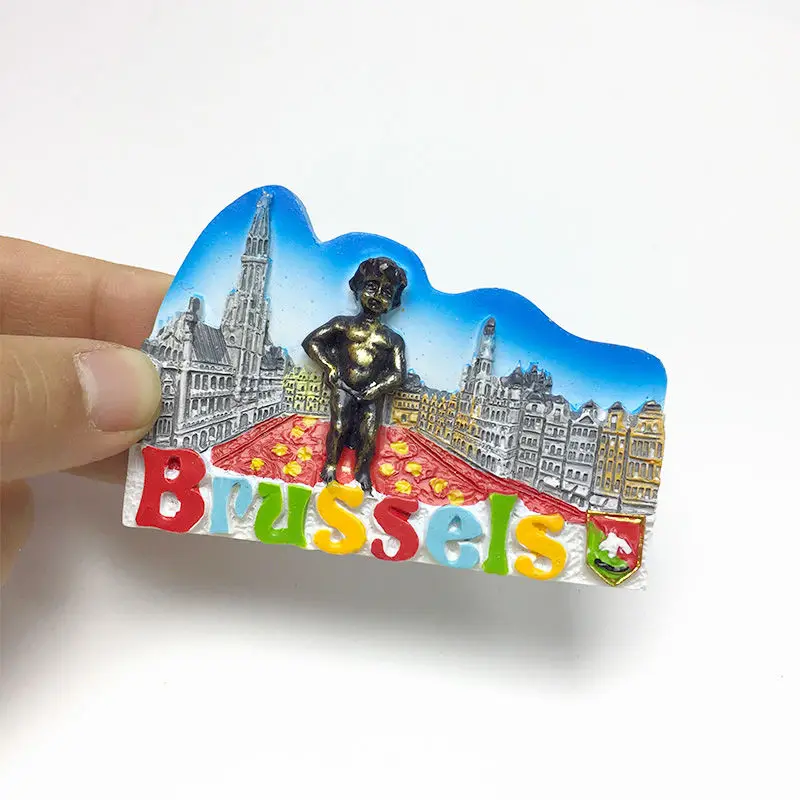 

Brussels Belgium Scenery Manneken Pis 3D Resin Fridge Magnet Aimants Frigo Home Decor Items Magnets Cocina Room Decoration