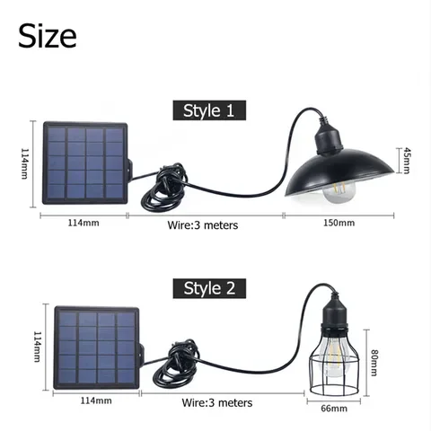 Lampu Taman tenaga surya, lampu bohlam cahaya matahari gantung, lampu tenaga surya luar ruangan, lampu Edison dengan Panel surya