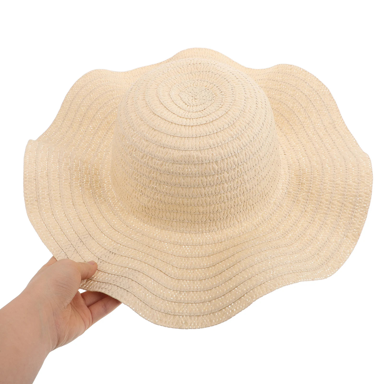 

Creative Diy Design Straw Embryo For Women Wide Brim Lightweight Sun Protection Travel Cap Large Brim Beach Outdoor Summer
