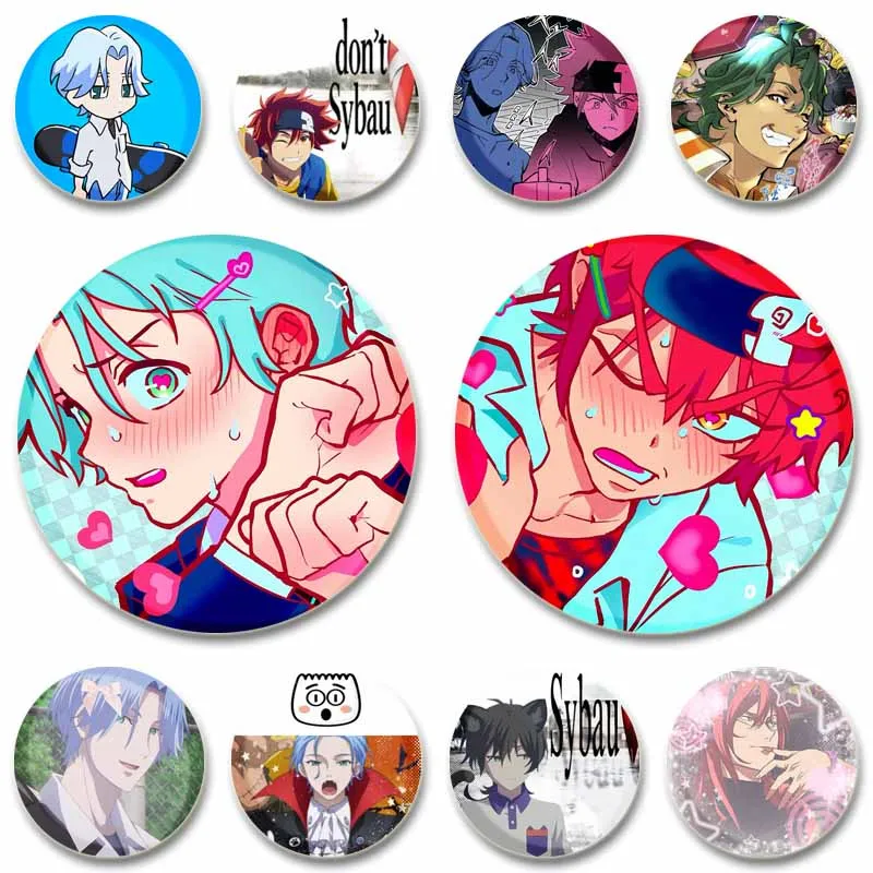 

Cartoon Langa Hasegawa Reki Kyan Cosplay Badges Cute Anime SK8 Button Brooches on Backpack Manga Lapel Pins Jewelry Accesorios