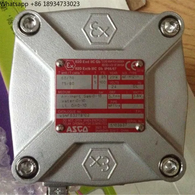 ASCO High Quality Pneumatic Solenoid Valve SCG531C001MS 24VDC  EF8262G212 115/50 8262G014 24VDC