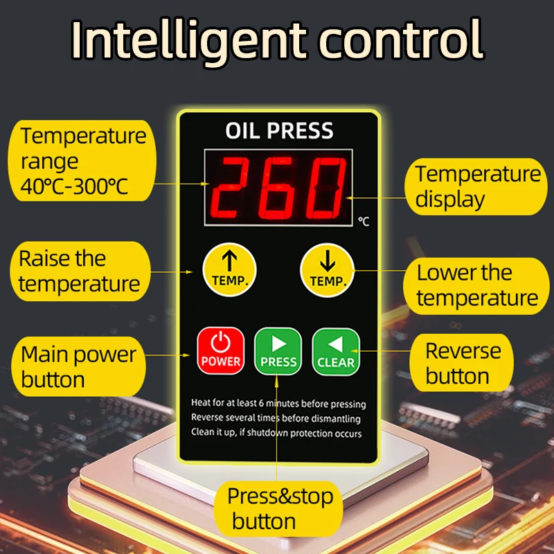 Oil Press New Automatic  Machine Commercial Home Oil Extractor Expeller Presser R8S