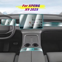 TPU Transparent Protective Film For XPENG X9 2025 Car Interior Central Control Navigation Panel Accessories Sticker