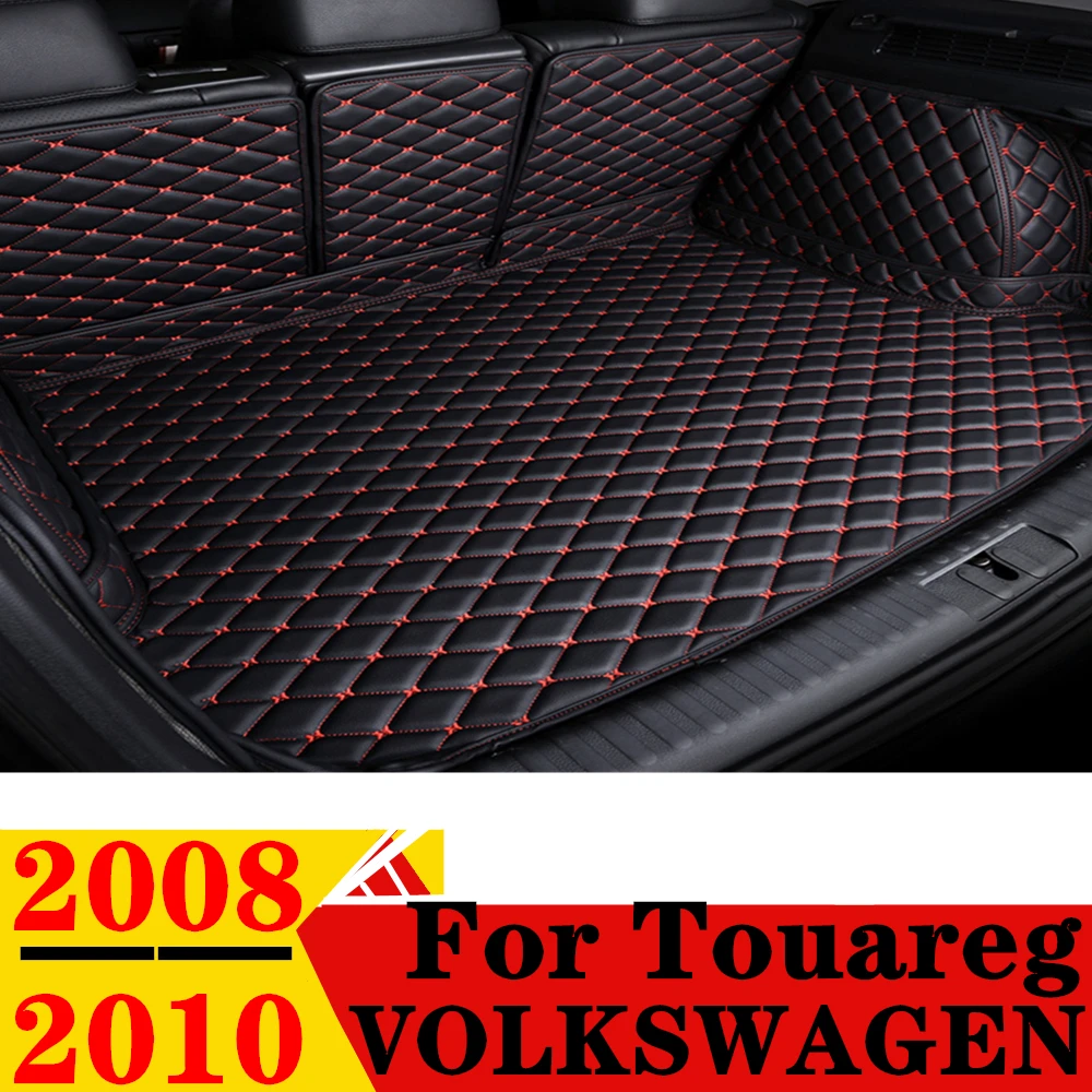 Car Trunk Mat For Volkswagen VW Touareg 2010 2009 2008 Rear Cargo Cover Carpet Liner Tail Vehicles Auto Parts Boot Luggage Pad