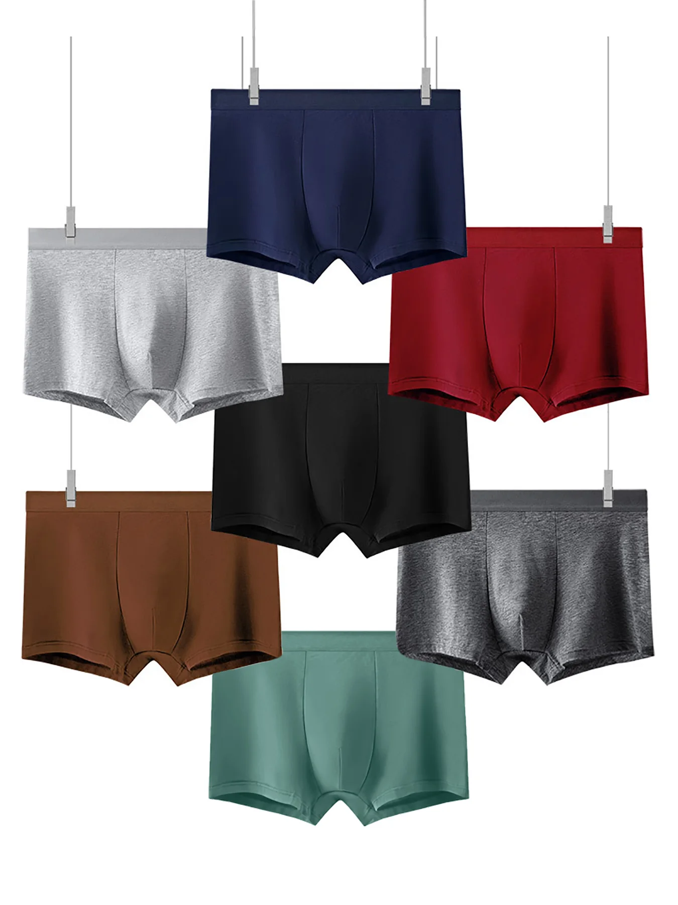 

7PCS men's underwear Comfortable breathable men's boxers Casual everyday teen boxers