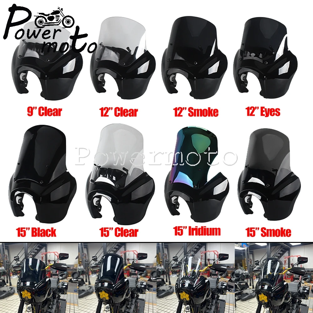 For Harley Softail M8 Low Rider S 114 117 FXLRS 2020-2026 T-Sport Front Fairing W/Baja Designs LP6 LED Light Bracket Mount Kits view 2