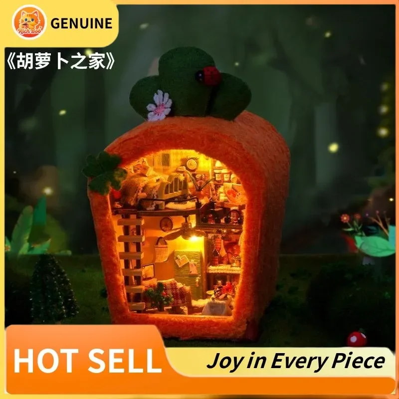 

Genuine Diy Small House Family Mini House Hand Assembled Miniature Model Building Blocks Creative Product Surprise Birthday Gift