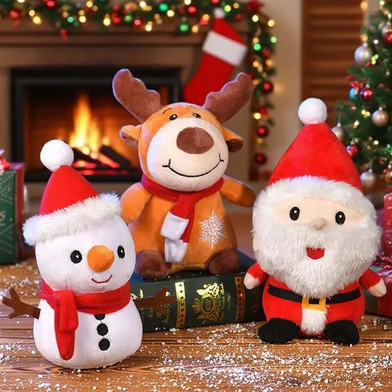 

23/40 см Рождественская плюшевая игрушка Санта-Клаус олень снеговик кукла милая мягкая фигурка праздничный подарок для девочки креативное рождественское украшение