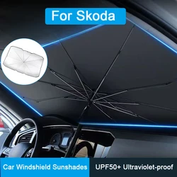 For Skoda Octavia Kodiaq Karoq Sun Visor UV Protection Auto Parts Car Windshield Sunshades Front Shading Umbrella