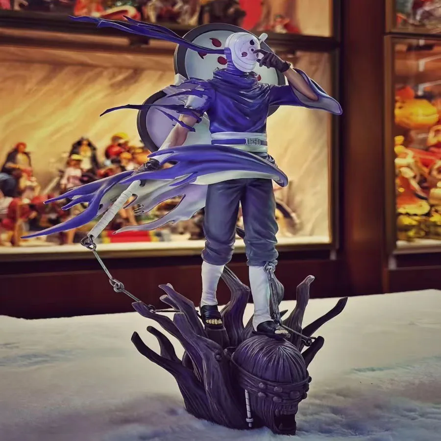 27 سنتيمتر أنيمي ناروتو الشكل Akatsuki Uchiha Obito GK برأسين النحت اللعب نموذج سطح المكتب حلية هدية عيد ميلاد
