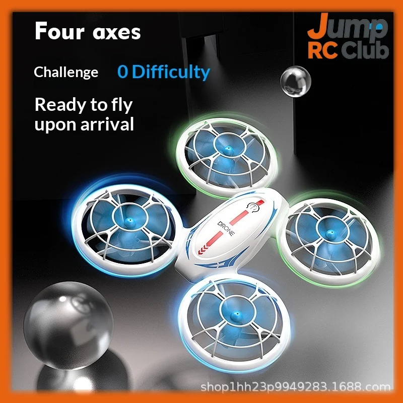 Entrenador de drones con luces LED, mini avión RC, cuadricóptero, juguete volador para niños principiantes, fácil control, avión interior y exterior