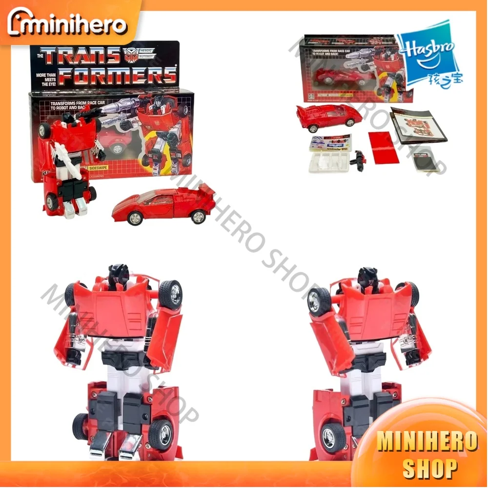 

In Stock Original Hasbro Transformers G1 1984 Animated Sideswipe AutoBot Warrior Super Action Figure Articulated Collectible