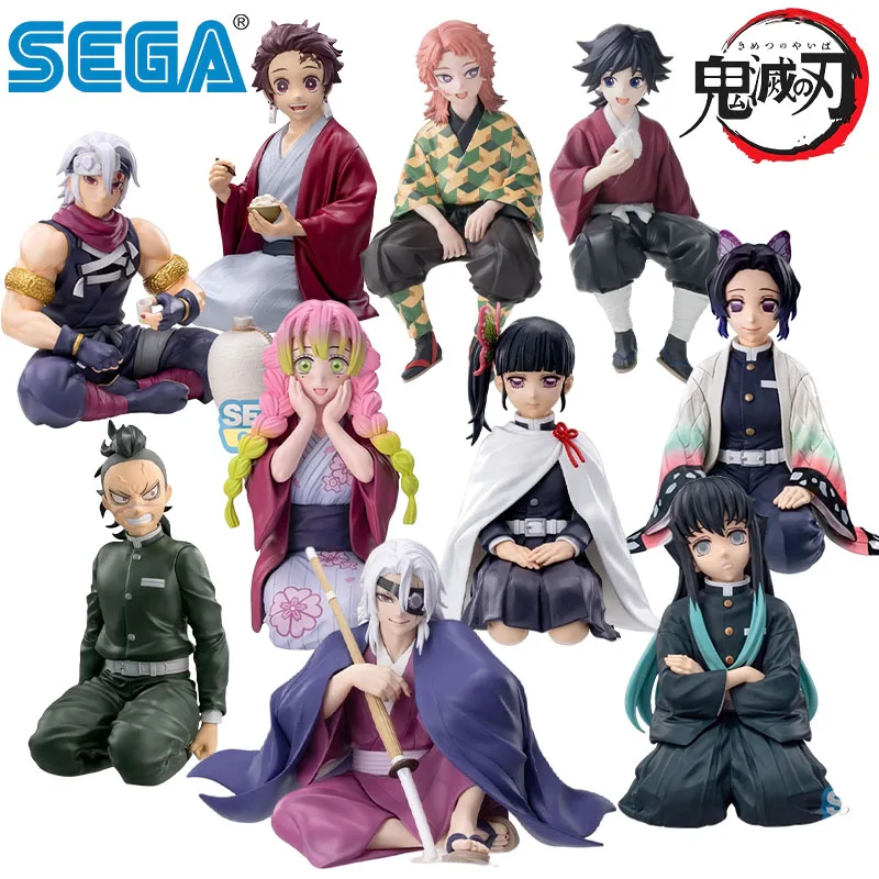 SEGA 정품 프리미엄 악마 슬레이어 애니메이션 캐릭터 Uzui Tengen Kamado Tanjirou Sabito 어린이를위한 크리스마스 선물 액션 장난감 모델