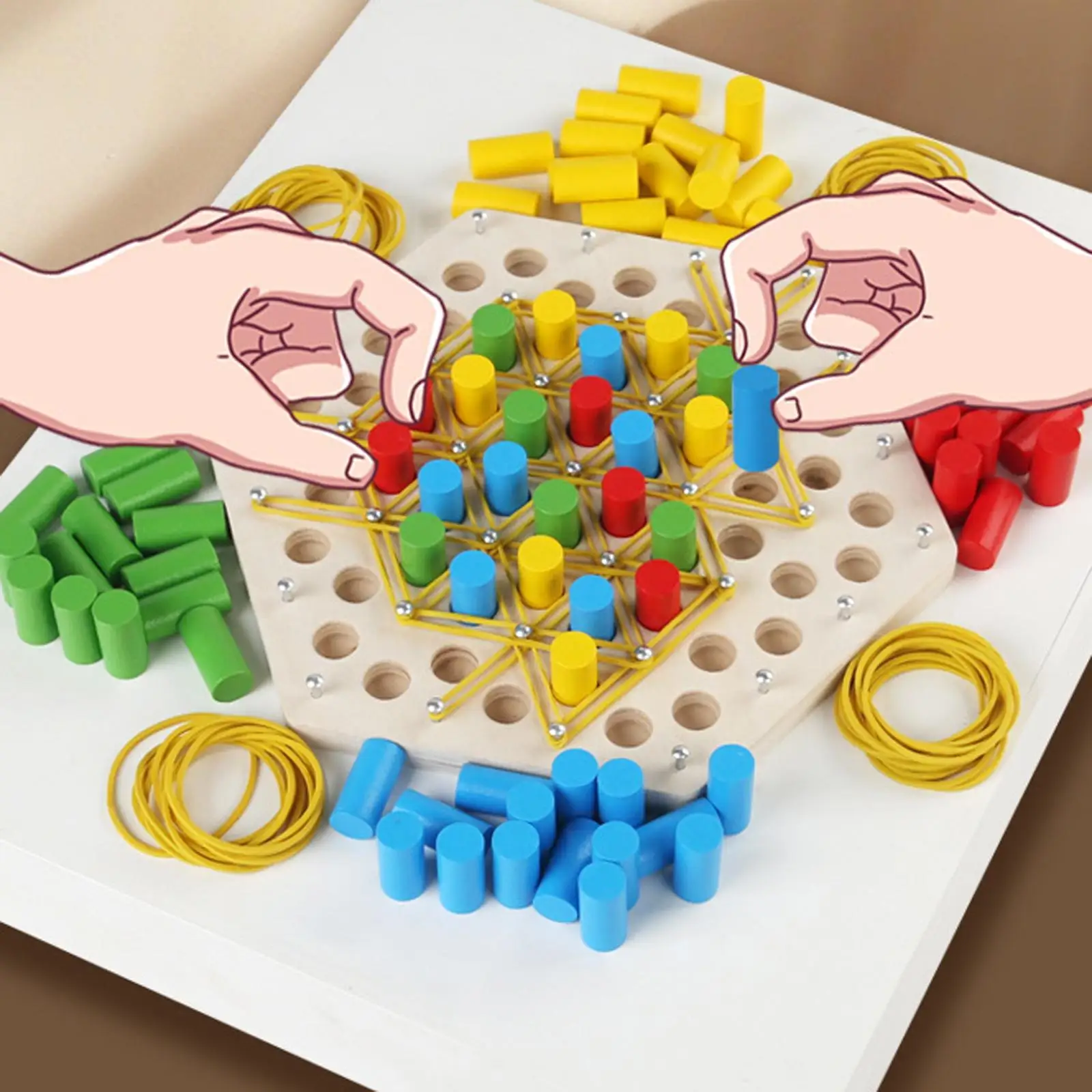 

Chain Chess Puzzle Game 2 to 4 Players Multiplayer Chain Chess Toys for Festivals Family Party Camping Picnic Girls Boys