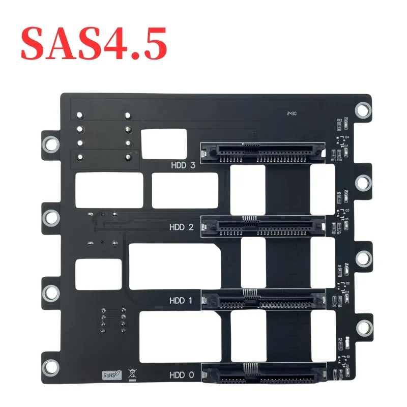 SAS\SATA Hard Disk Backplane Nas Storage Server Expansion Board Tantalum Capacitor Version Sff8643 Interface 4 Bays
