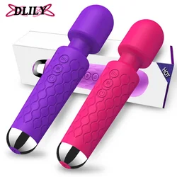 Powerful Oral Clit Vibrators for Women 20 Moeds AV Magic Wand USB Charge 8 Speeds G Spot Massage Adult Sex Toys For Woman 18+