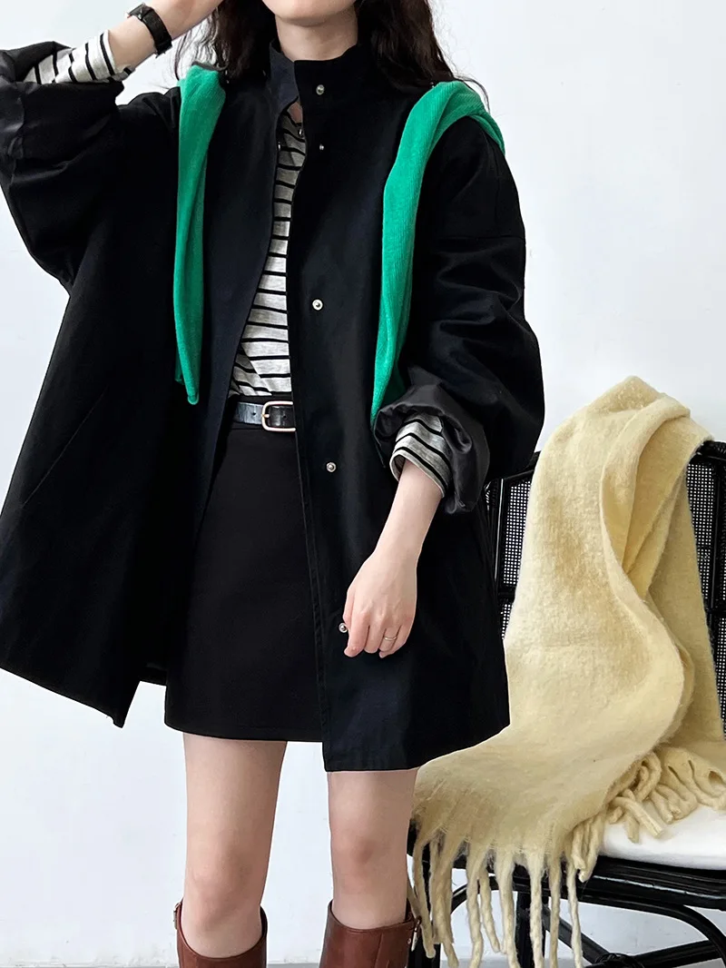 LANMREM Temperament Short Trench For Women Lapel Single Breasted Solid Color Pockets Design Coat 2026 Spring Autumn New 2Z2225 30 IMG_7876(20230920-151922).jpg