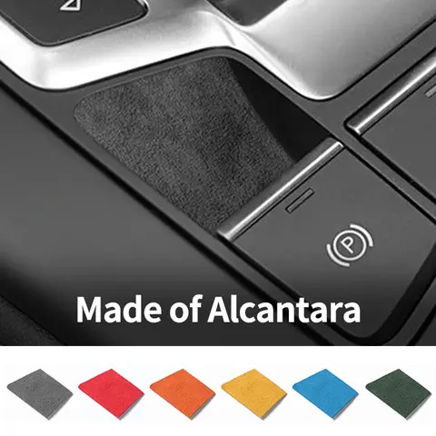For Audi A5 F5 A4 S4 S5 B9 Sport 2016+ Handbrake Button Knob Trim Sticker Car Interior Accessories Made of Alcantara Car Supply