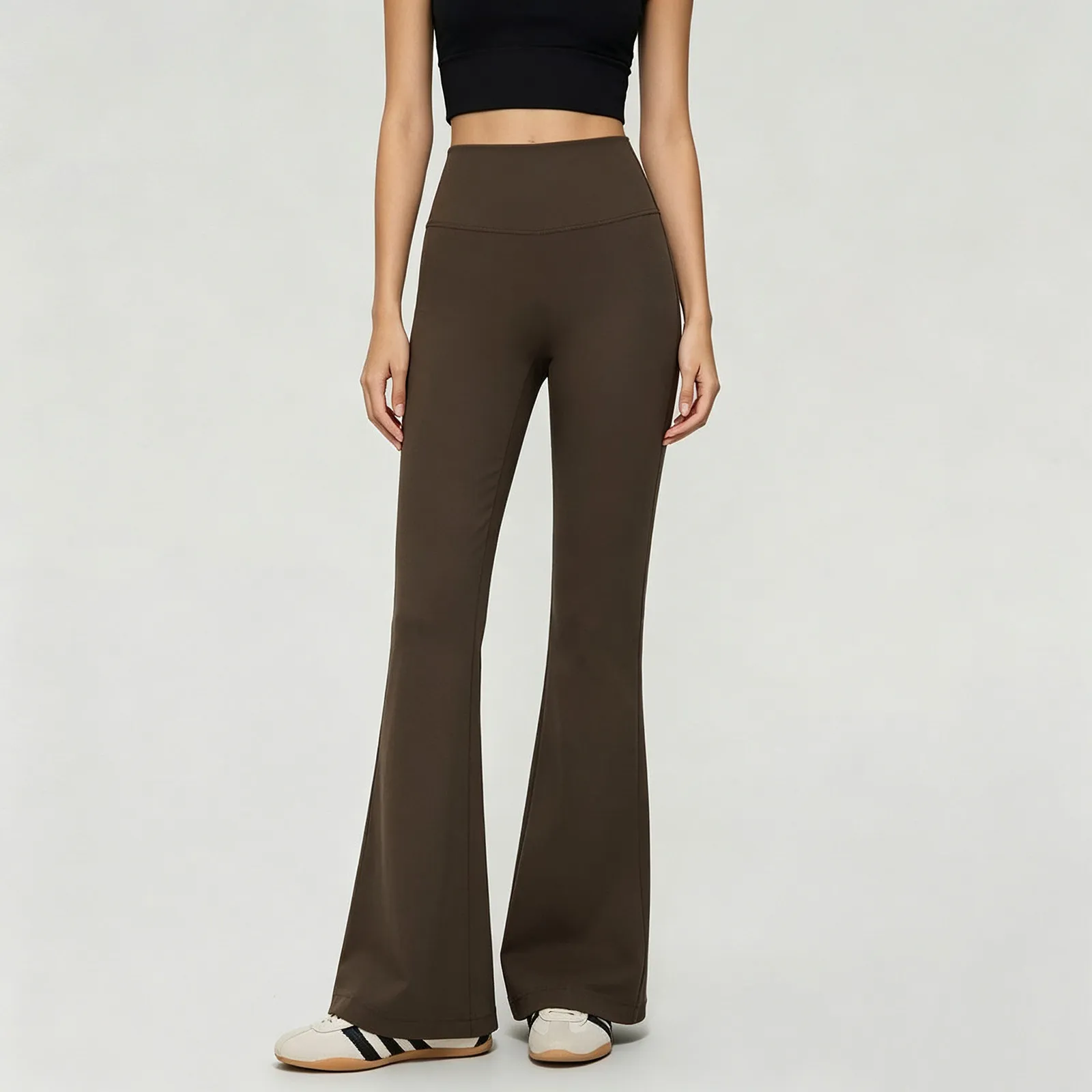Yoga-Hosen mit hoher Taille, Bauchstraffend, Po-Formend, für den Außenbereich, zum Laufen, eng anliegend, figurformend, Sport- und Fitness-Leggings – Detail 4