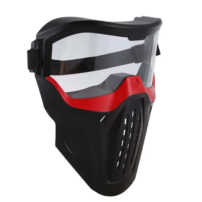 Masker pelindung Eyeglass untuk Nerf Blaster Out Door game merah