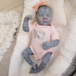 Avatar Doll Full Body Silicone Baby Fashion Dolls 49 cm Reborn Babe Toy Doll Lifelike Realistic Baby Dolls Lovely Accompany Doll