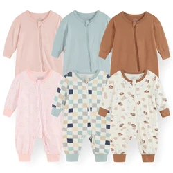 2/3 pezzi pagliaccetti Unisex 2-Way Zipper New Born Baby Girl Clothes set autunno 0-24M cotone Baby Boy Clothes Cartoon Spring