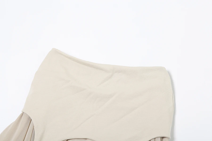 Nibber 2026 Sommer Einfarbiger Schlichter Alltagstauglicher Sexy Gerippter High-Street Trendiger Cooler Damen Laminierter Rüschenrock – Detail 18