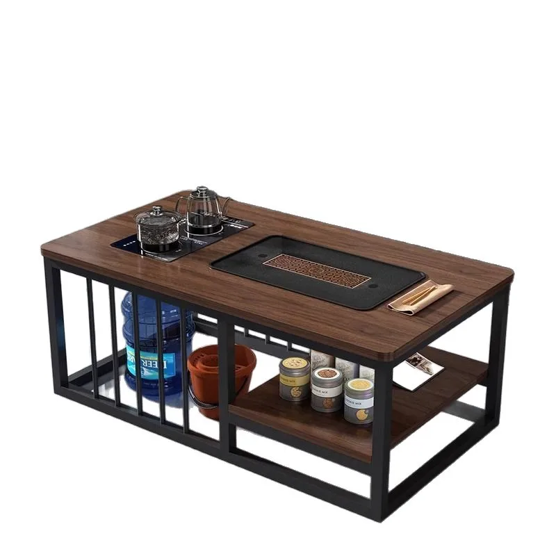 

Tea table living room fully automatic simple tea making integrated table household kung fu tea table