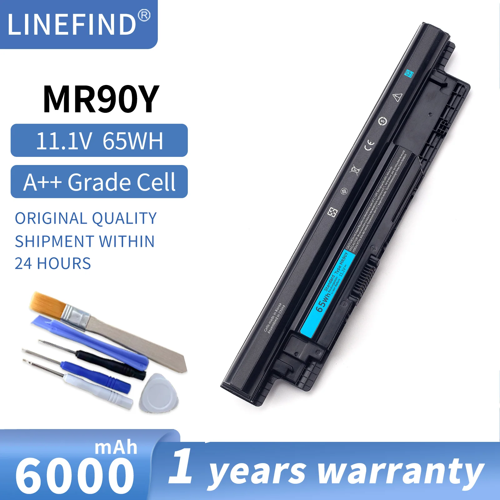 6000mAh Korea Cell MR90Y Battery for DELL Inspiron 3421 3721 5421 5521 5721 3521 3437 3537 5437 5537