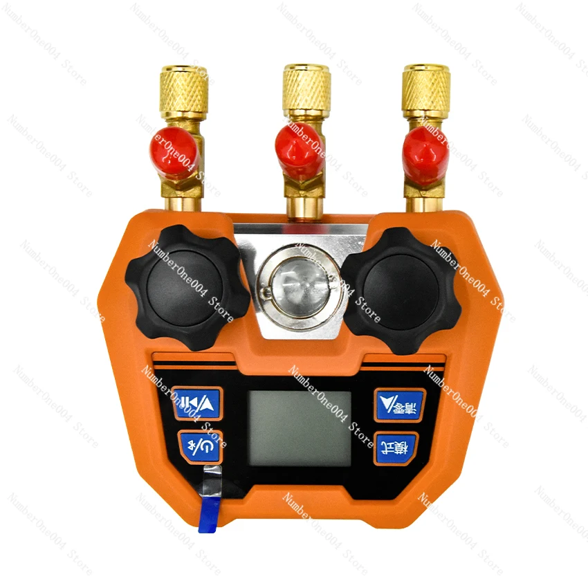 

DMG-4B Digital Double Gauge Valve Electronic Manifold Instrument Refrigeration Maintenance Digital Manifold Gauge -14~800psi