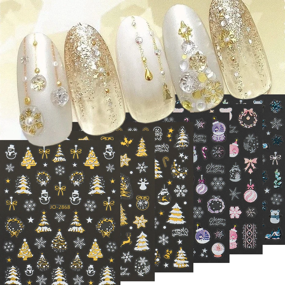 6Pcs Golden Christm… - image