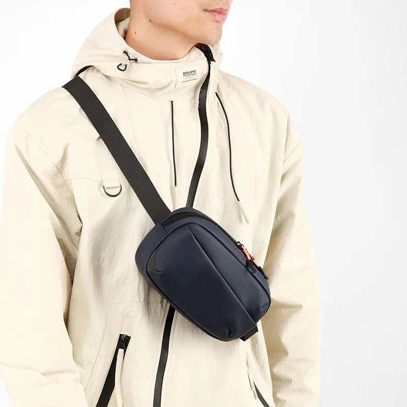 Men's Stylish Oxford Sling Bag - Multi-Use Crossbody Sports Chest Pack Waist Bag Compact and Lightweight Outdoor Carry Bag