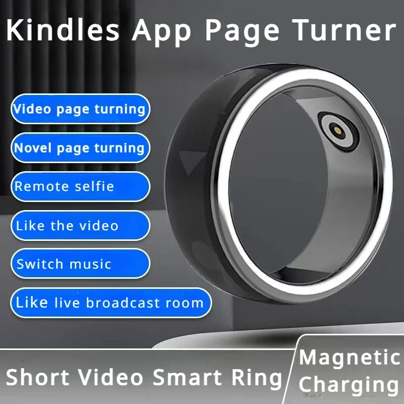 Kindles App Page Turner Tiktoks Scrolling Ring for Phone Multi-platform Compatibility Short Video Smart Ring  Remote for Phone