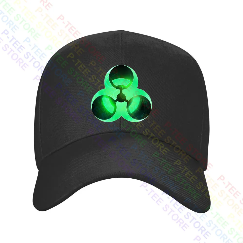 Biohazard Toxic Waste Symbol Green Cool Danger Warning Radioactive Logo Baseball Cap Snapback Caps Knitted Bucket Hat