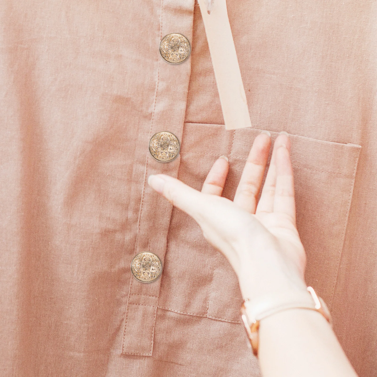 

30pcs 18Mm Metal Buttons Hollow Out Rustproof Durable Jackets Coats Jeans Diy Craft Sewing Fastener Button For Clothes Hollow