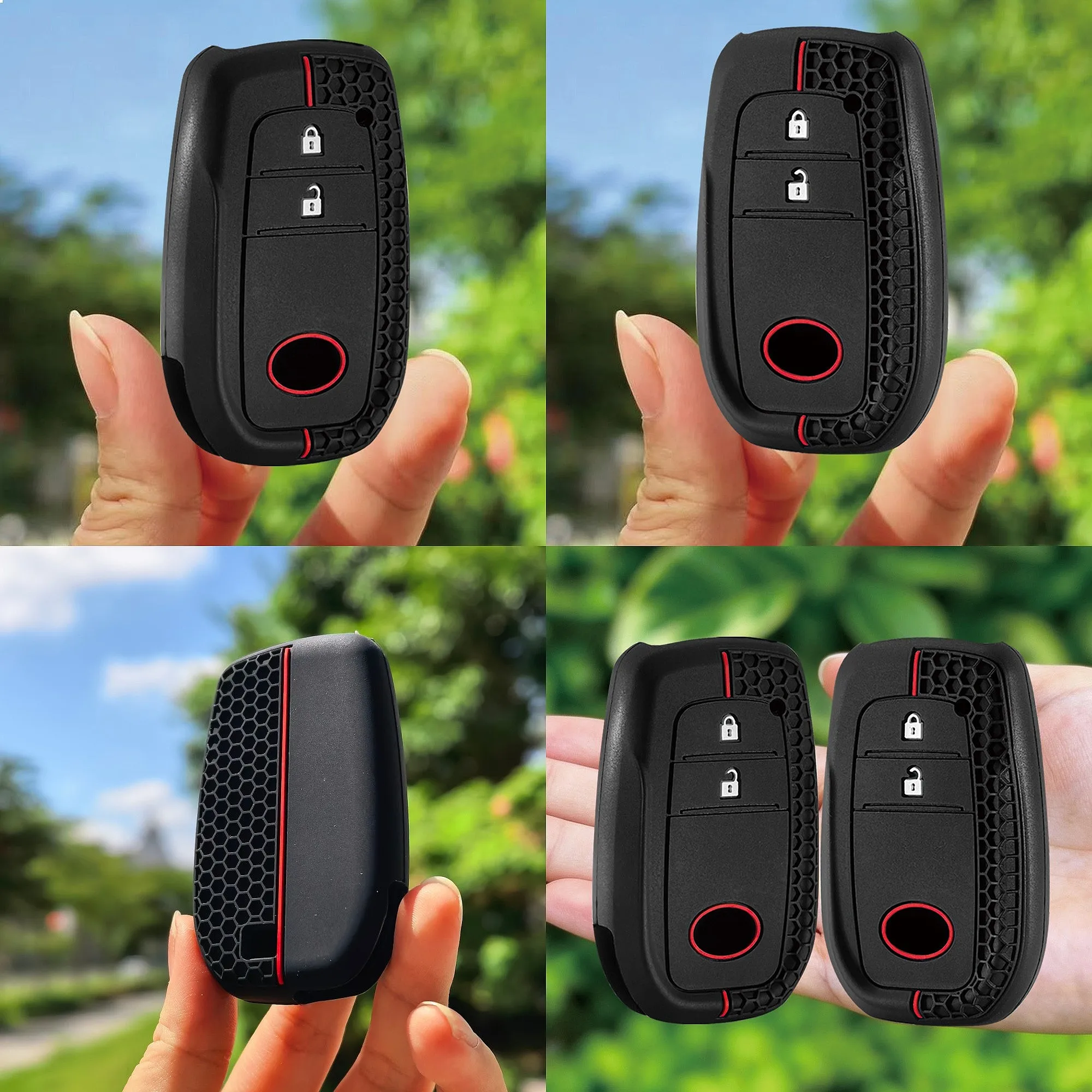 2026 Silicone Auto Remote Car Key Case Cover For Toyota CHR Hilux Fortuner Land Cruiser 200 Camry Corolla Crown RAV4 Highlander