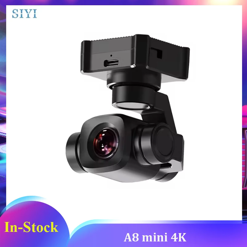 

SIYI A8 mini 4K Gimbal Camara 8MP Ultra HD 6X Digital Zoom Gimbal Camera with 1/1.7" Sony Sensor 95g Lightweight 55x55x70mm
