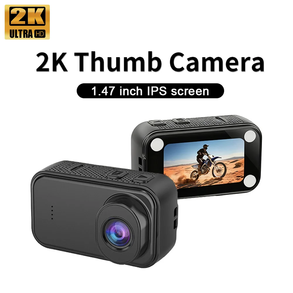 

HISTARSHIP Sports Bike Camera 2K - Handlebar Mount Included with Loop Recording for Motorbike, Bicycle for Vlogging Thumb Camera